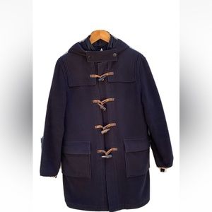 Burberry Toggle Wool Navy Jacket Coat